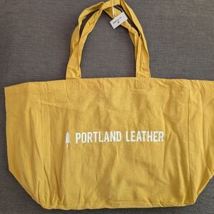 Portland Leather Yellow Tote Bag